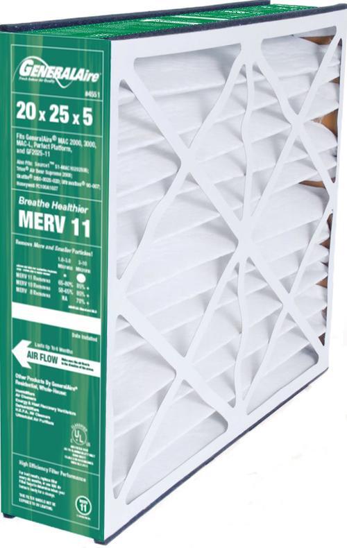 16x25x5 GeneralAire ReservePro MAC1400 Air Cleaner Furnace Filter MERV 11